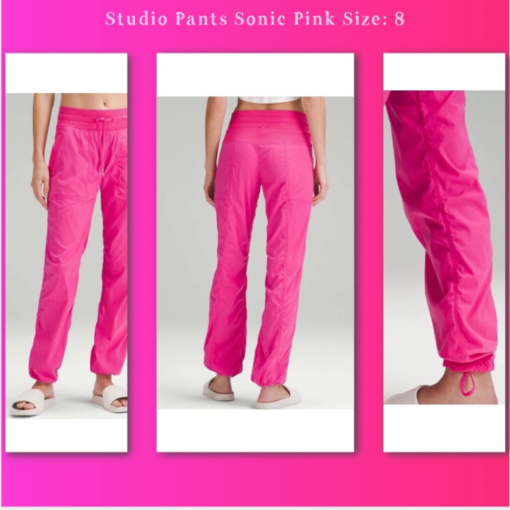 Lululemon Dance Studio Mid-Rise Full Length Pant *unlined 8 Medium Sonic Pink